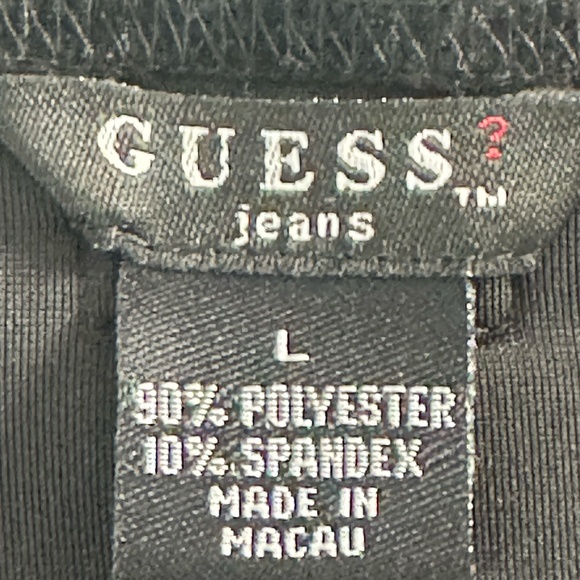 (Y2K) VINTAGE VELVET BLACK GUESS FIT-FORMING DRESS - Picture 7 of 7